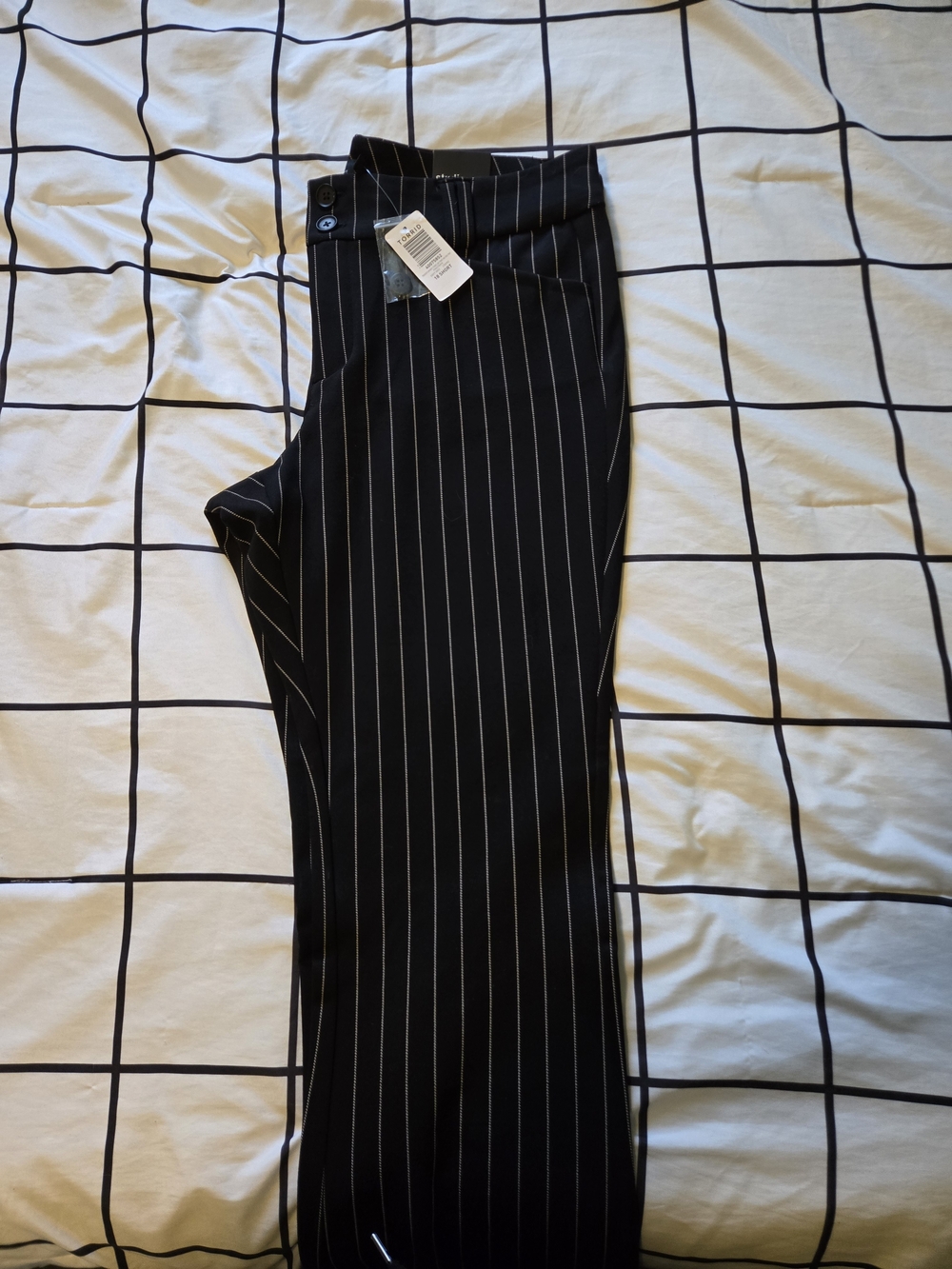 Torrid Black Pinstripe Trouser Bootcut Ponte Pant